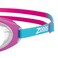 Zoggs Little Ripper Swim Goggles Pink Turquoise Clear &ndash; Anti-Fog Clear Lenses With UV Protection &amp; Adjustable Strap, Comfortable Leak-Resistant Toddler &amp; Kids Swimming Goggles