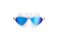 Zoggs Horizon Flex Mask Titanium Clear White Mirrored Blue