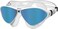 Zoggs Horizon Flex Mask Titanium Clear White Mirrored Blue