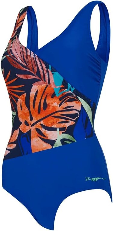 Zoggs, Front Crossover V back, Womens, One Piece Swimsuit