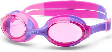 Zoggs Bondi Junior Swim Goggles Violet Pink Tint Pink &ndash; Anti-Fog Tinted Lenses With UV Protection &amp; Adjustable Strap, Comfortable Leak-Resistant Kids Swimming Goggles for Pool &amp; Outdoor Use