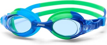 Zoggs Little Bondi Swim Goggles Blue Green Tint Blue &ndash; Anti-Fog UV Protection Lenses With Adjustable Strap, Comfortable Leak-Resistant Toddler &amp; Kids Swimming Goggles for Pool Use