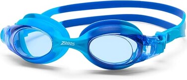 Zoggs Little Bondi Swim Goggles Light Blue Blue Tint Blue &ndash; Anti-Fog UV Protection Lenses With Adjustable Strap, Comfortable Leak-Resistant Toddler &amp; Kids Swimming Goggles for Pool Use