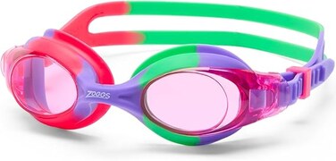 Zoggs Little Bondi Swim Goggles Violet Pink Tint Pink &ndash; Anti-Fog UV Protection Lenses With Adjustable Strap, Comfortable Leak-Resistant Toddler &amp; Kids Swimming Goggles for Pool Use
