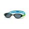 Zoggs Junior Phantom 2.0 Anti-Fog UV Protection Quick-Adjust No-Leak Comfortable Soft Silicone Swimming Goggles, 6-14 Years, Black/Green - Tinted Smoke Lens