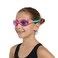 Zoggs Junior Phantom 2.0 Anti-Fog UV Protection Quick-Adjust No-Leak Comfortable Soft Silicone Swimming Goggles, 6-14 Years, Pink/Turquoise - Tinted Blue Lens