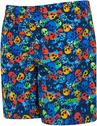 Zoggs Boys Bonz Print Watershorts Size 23 &ndash; bold Bonz graphics, chlorine resistant, quick-dry fabric, mesh lining, elastic waistband with drawcord, UPF sun guard, 463845-BONZ23