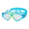 Zoggs Super Seal Junior Swim Mask Aqua Lime Clear &ndash; Anti-Fog Clear Lens With UV Protection &amp; Adjustable Strap, Leak-Resistant Wide Vision Kids Swimming Mask for Pool &amp; Outdoor Use