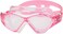 قناع سباحة زوغز سوبر سيل جونيور، وردي وأبيض وشفاف - عدسة شفافة مضادة للضباب مع حماية من الأشعة فوق البنفسجية وحزام قابل للتعديل، قناع سباحة للأطفال مقاوم للتسرب