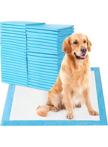 SKY-TOUCH Disposable Dog Training Pads Medium 100pcs, Absorbent Quick Drying Leak-Proof Pee Pads, Training Pads For Pets with 5 Highly Absorbent Layers, Puppy Pads For Potty Training 45X60cm