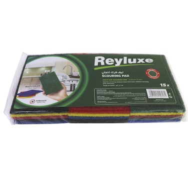 Reyluxe Scouring Pad Multicolour 15 Scouring Pads