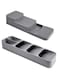 Paporich Kitchen Drawer Organizer Set, Knife &amp; Cutlery Organizer, Minimalist Grey Caddy, 2-Compartment, 810g, Tabletop Mount, Plastic, Unisex, Utensils, Grey Family