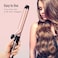 Curling Iron, Hair Curling Iron Curling Wand Set with Gloves, Temperature Adjustment, Auto Shut Off, Dual Voltage