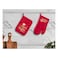 Pot Holder 17x28cm + Oven Mitt 18x25cm, Plain Red