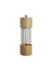 Wood &amp; Acrylic Salt &amp; Pepper Grinder, 16.5 cm Manual Mill with Clear Window, Adjustable Coarseness, Ceramic Core, Easy Refill, 0.13 L Capacity &acirc;&euro;&ldquo; SOBHYS