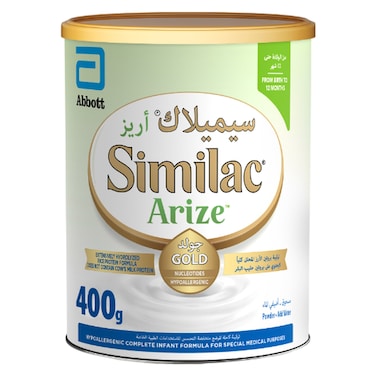 Similac Arize Gold Infant Formula Milk Powder, from Birth to 12 Months, 400g
