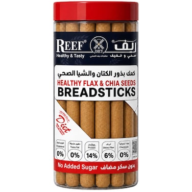 Reef Healthy Flax &amp; Chia Seeds Breadsticks, 350g