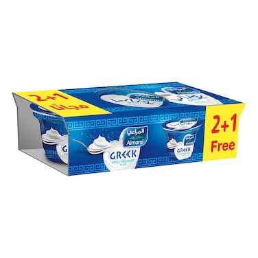 Almarai Plain Greek Style Yoghurt, 150g Pack of 3