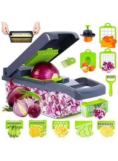Multifunctional Vegetable Chopper Onion Chopper Handle Food Grate Food Chopper Kitchen vegetable Slicer Dicer A Kitchen Essential for Families, Effortlessly Slice, Blend to Enhance Cooking Experience