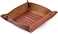LEART Leather Valet Tray - Small &amp; Compact Catchall Tray   Desk, Bedside, Home Entrance Entryway Organizer   Leather Tray for Keys, Coins, Stationary, Jewellery (Caramel   Crocodile Texture)
