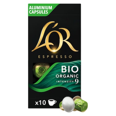 L'or Bio Organic Intensity 9 Espresso Coffee Capsules 10 Capsules, 52g