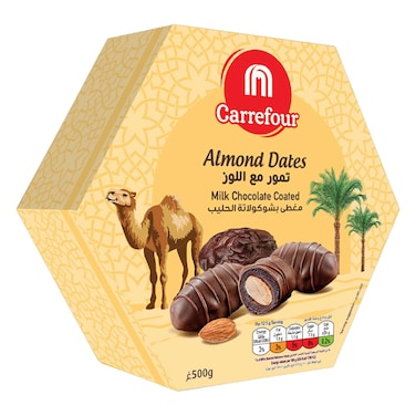 Carrefour Almond Milk Chocolate Dates, 500g