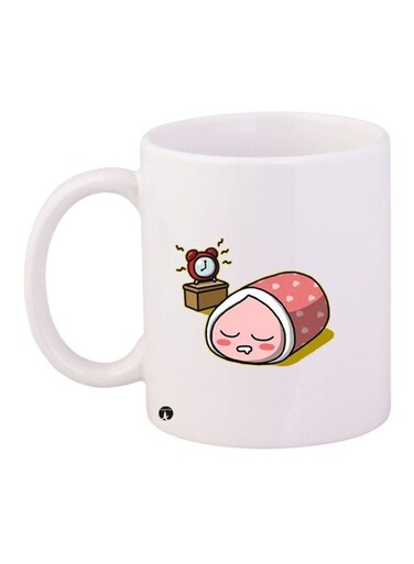 Cartoon Printed Coffee Mug White/Pink/Red