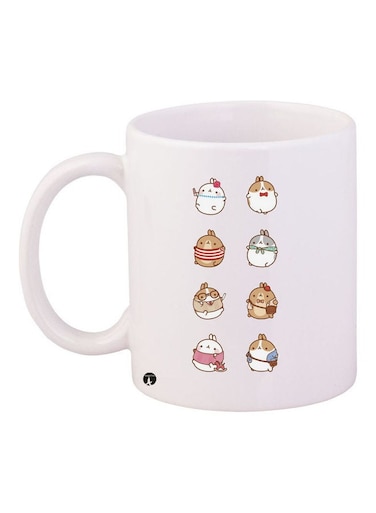Printed Ceramic Coffee Mug Multicolour