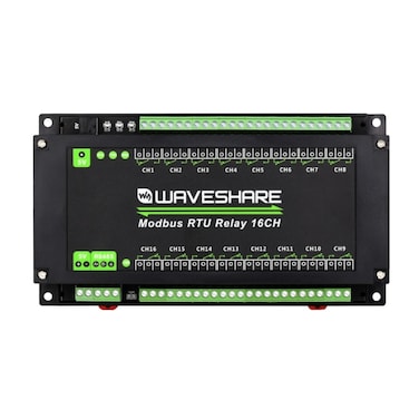 Waveshare 24921 Modbus RTU 16-Ch Relay Module, RS485 Interface, With Multiple Isolation Protection Circuits