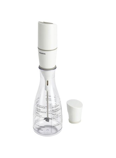 BonJour Chef's Tools Plastic Salad Dressing Carafe and Handheld Mixer, 12-Ounce, Chef