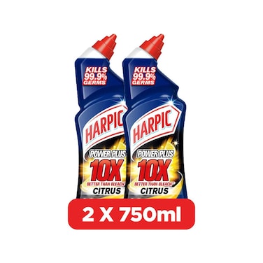 Harpic Citrus Toilet Cleaner, 750ml Pack of 2