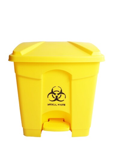 Medical Waste Garbage Bin &acirc;&euro;&ldquo; 45L Yellow