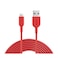 Anker PowerLine II USB A to Lightning Cable, 3ft/0.9m Charge &amp; Sync Cable, TPE Finish, Long Lasting &amp; Flexible, Red