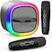 JYX Mini Karaoke Machine for Adults Kids, Portable Bluetooth Speaker with 2 Wireless Microphone, Home Party Karaoke Speaker Support SD Card/USB, Gift for Birthday and Toys for Girls/Boys grey