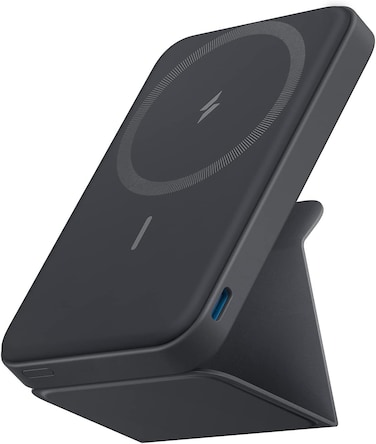 Anker 622 Magnetic Battery (MagGo), 5,000mAh Foldable Magnetic Wireless Portable Charger - Black (International Version)