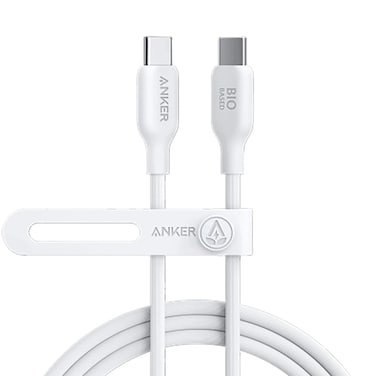 Anker USB C to USB C Cable, Braided and Dirt-Free Type C Fast Charging Cable, Slim Connector, for iPhone 17/16 Series, MacBook (240W) (White, 6ft)
