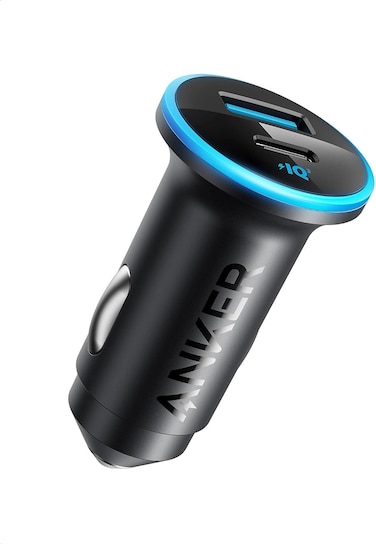 Anker 52.5W 2-Port USB-C Car Charger, Car Charger with PowerIQ 3.0 for iPhone, Samsung, iPad, &amp; More, Black
