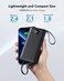 VRURC Power Bank 10000mAh with Built in Cables,VRURC USB C slim Portable Charger 5 Output &amp; 2 Input LED Display External Battery Pack Chargers Compatible with iPhone,Samsung Cell Phones
