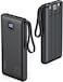 VRURC Power Bank 10000mAh with Built in Cables,VRURC USB C slim Portable Charger 5 Output &amp; 2 Input LED Display External Battery Pack Chargers Compatible with iPhone,Samsung Cell Phones
