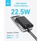 Anker Power Bank 10000mAh 22.5W Portable Charger with USB C Lanyard Cable with 2 Port, 1 USB-C, 1 USB-A Fast Charging for iPhones, iPads, Samsung Smartphones and Other Android Devices - Black
