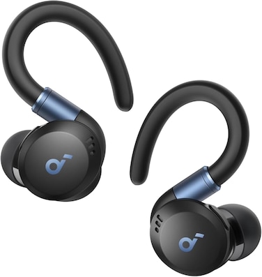Soundcore Sport X20 by Anker True-Wireless Workout Earbuds Rotatable and Extendable Ear Hooks, Noise Cancelling, Deep Bass - Black