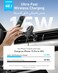 Anker MagSafe Wireless Car Charger Compatible, MagGo Fast 15W Car Charger, 360° Adjustable Angle and Strg Magnets, Car Phone Holder Mount, for iPhone 15/14 Series (Cable and Adapter Included), Black
