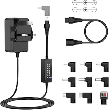 24W Universal AC to DC Converter Power Supply, Adjustable Voltage 5V~20Voltios with 9 Connectors, Compatible with CCTV Cameras, Security Domes, LED Strip Lights and More &hellip;