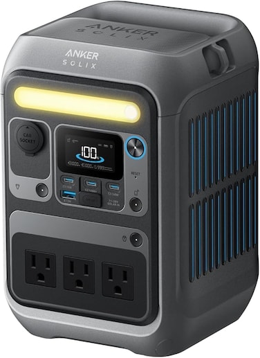 Anker SOLIX C300 Portable Power Station, Outdoor 288Wh LiFePO4 Battery, 300W (600W Surge)