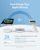 Anker MagGo 3 in 1 Wireless Charging Station, Compatible with MagSafe Qi2, 15W Foldable Travel Charger for iPhone 16/15/14/13/12, AirPods, Apple Watch(Not Include Power Bank)