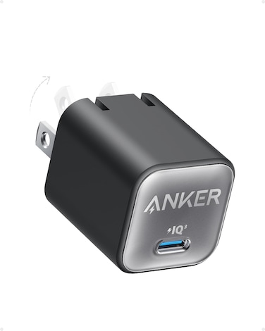 Anker Charger, USB C GaN Charger 30W, PIQ 3.0 Foldable PPS Fast Charger for iPhone 17 / 16 and more series, Galaxy, iPad, Compatible with MagSafe