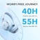 Space One - Adaptive Active Noise Cancelling Headphones, Enhanced Human Voice Reduction, 40H ANC Playtime, LDAC Hi-Res Wireless Audio, Comfortable Fit, Bluetooth 5.3, App Control