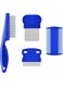 Generic 4 Pack Flea Lice Comb, Stainless Steel Dogs Cats Grooming Combs with Rounded Teeth, Double Sided Professional Pet Tear Stain Remover, Fine Tooth Hair Tool for Small, Medium &amp; Large Pets, Blue