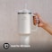 STANLEY Quencher H2.0 FlowState Tumbler 1.2L - Cold For 11 Hours - Iced For 48 Hours - Water Bottle with Straw, Handle and Lid - Dishwasher Safe - Travel Mug For Cold or Hot Drinks - Cream
