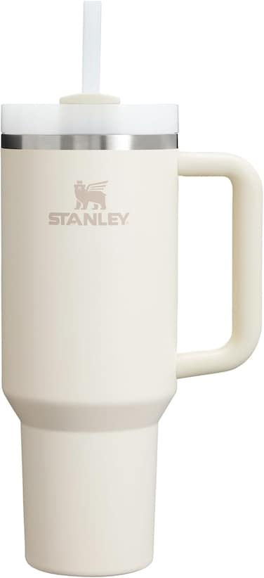 STANLEY Quencher H2.0 FlowState Tumbler 1.2L - Cold For 11 Hours - Iced For 48 Hours - Water Bottle with Straw, Handle and Lid - Dishwasher Safe - Travel Mug For Cold or Hot Drinks - Cream
